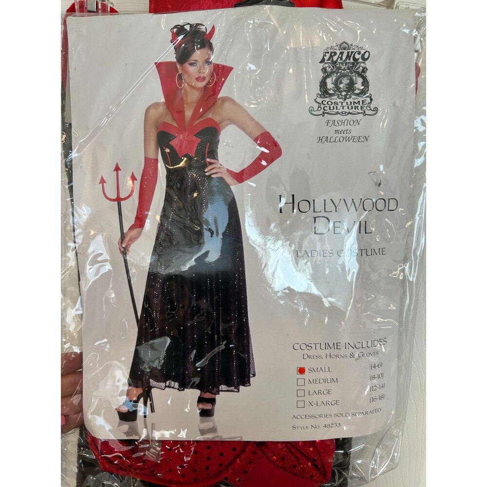 Women's Halloween Hollywood Devil Costume Sz S NWT